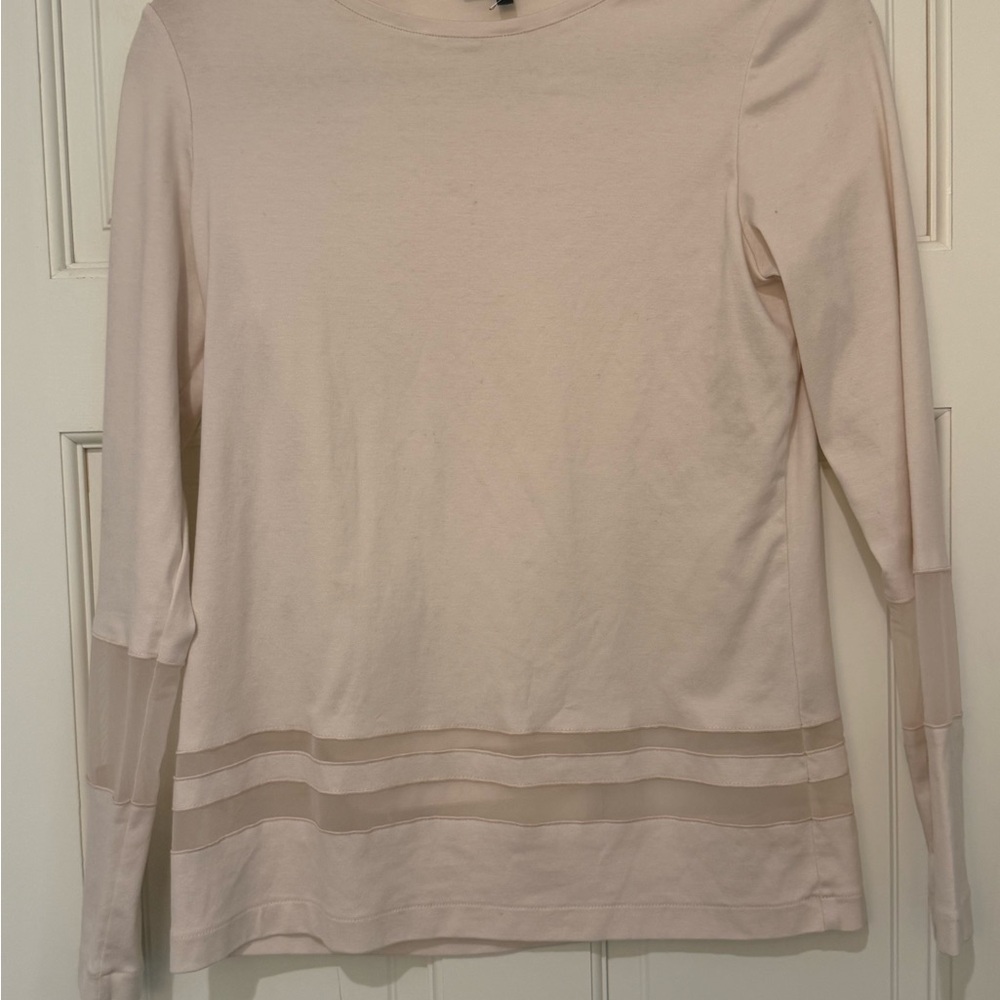 Lafayette 148 New York Pink/Cream Long Sleeve